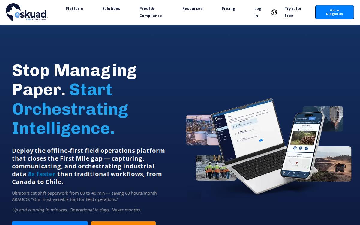 Eskuad website preview