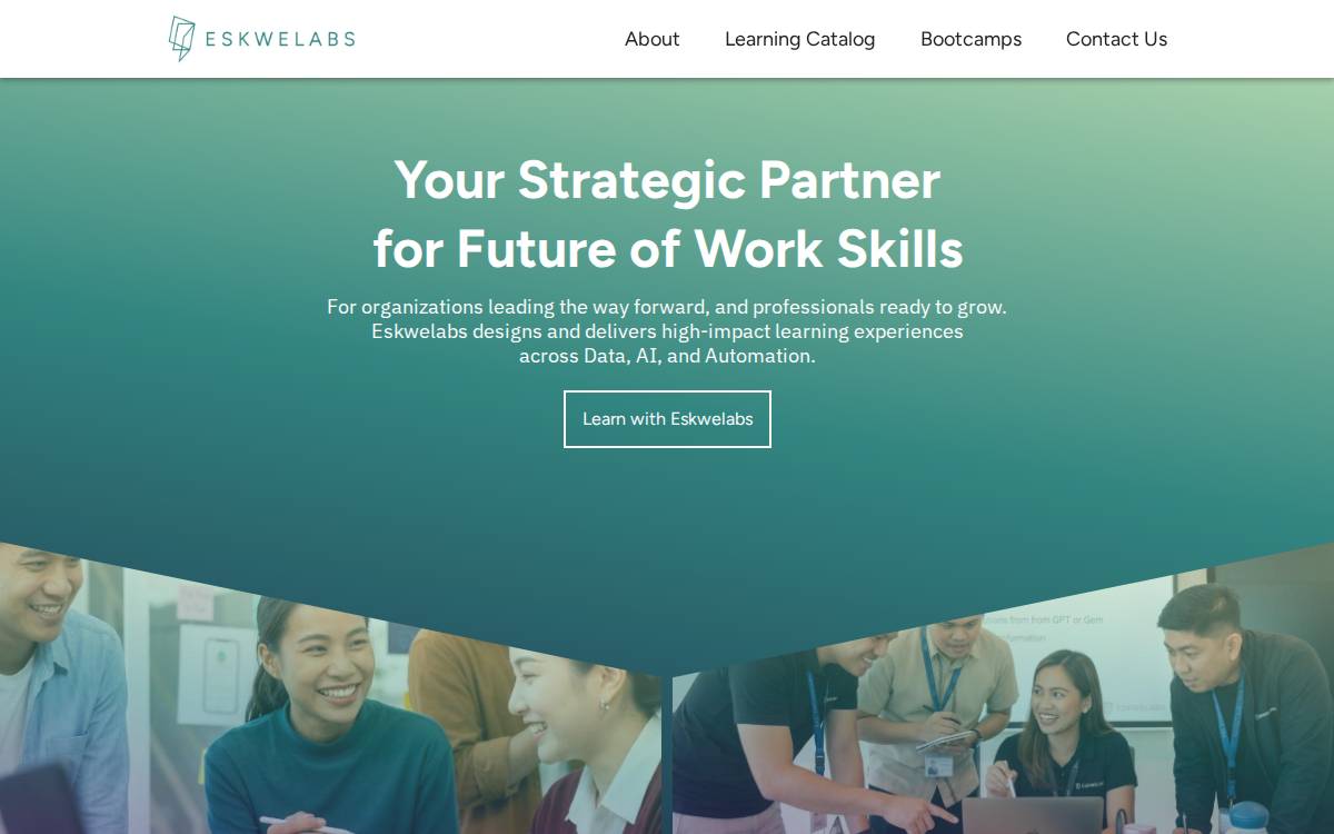 Eskwelabs website preview