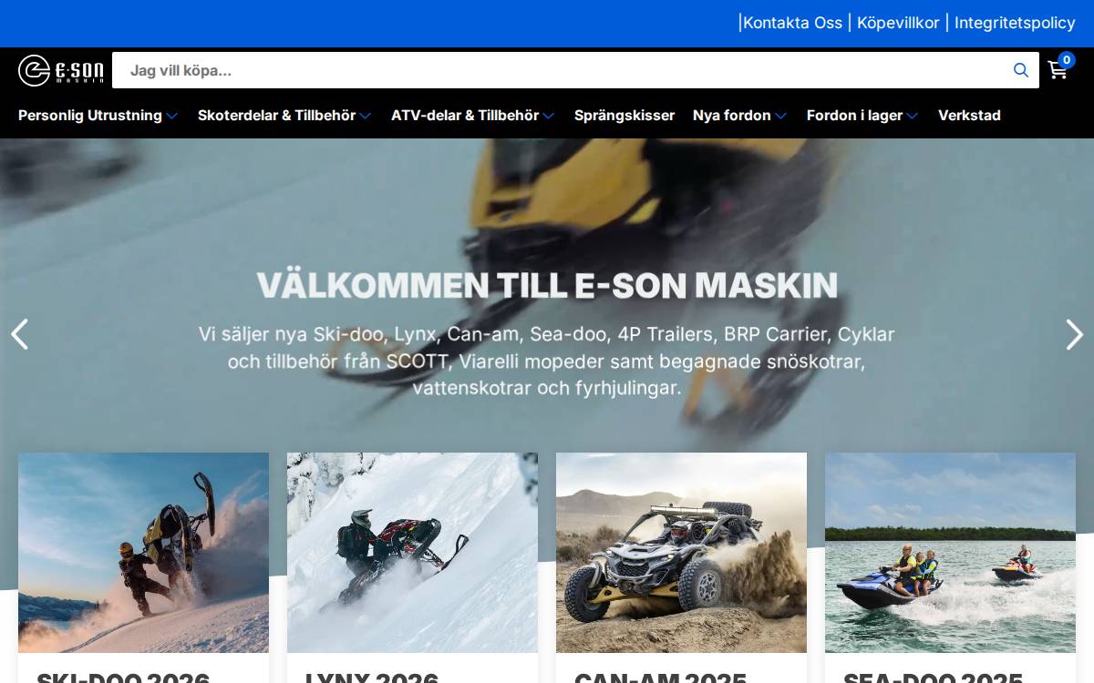 Eson Maskin AB website preview