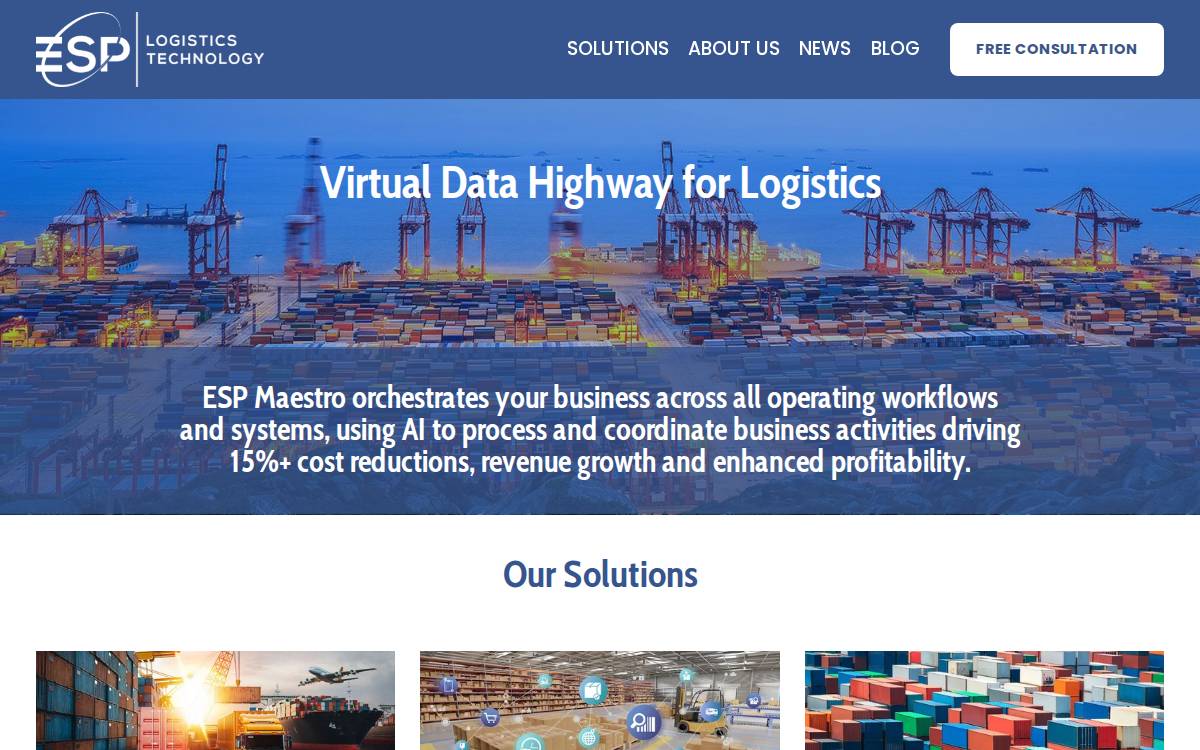 ESP Technology & Logistics, Inc website preview