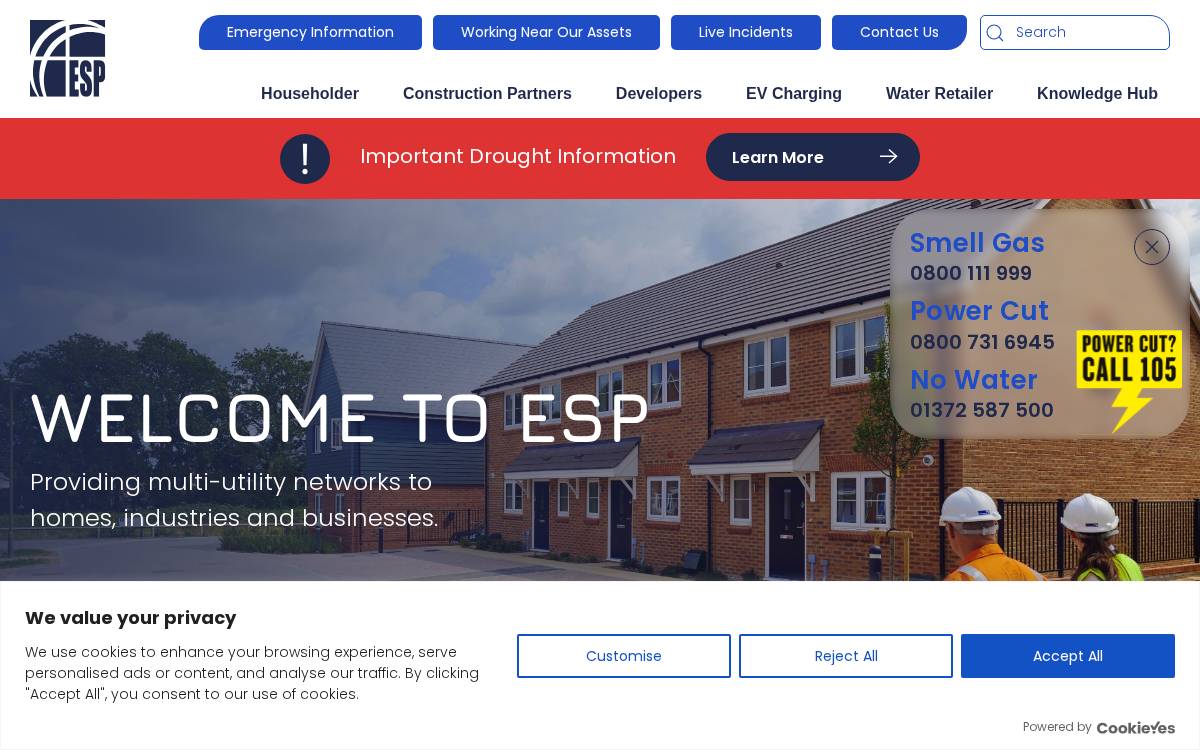 ESP Utilities Group website preview