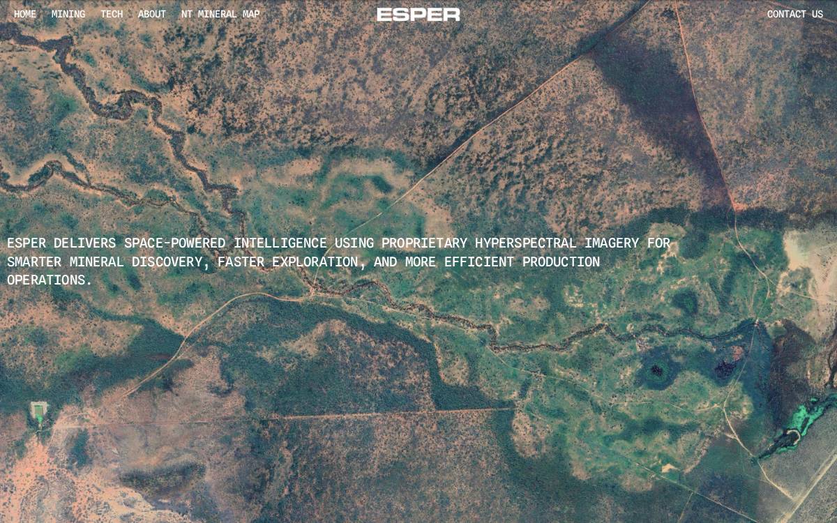 Esper Satellite Imagery website preview