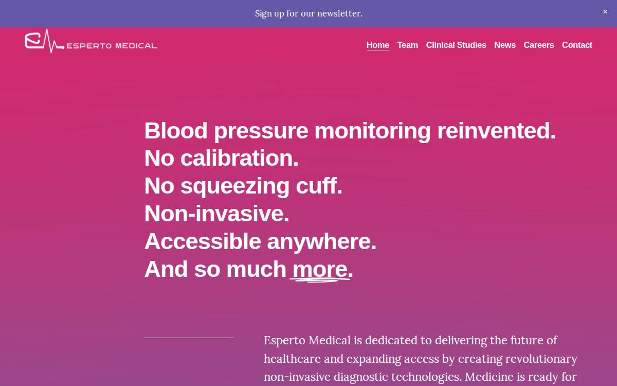 Esperto Medical website preview