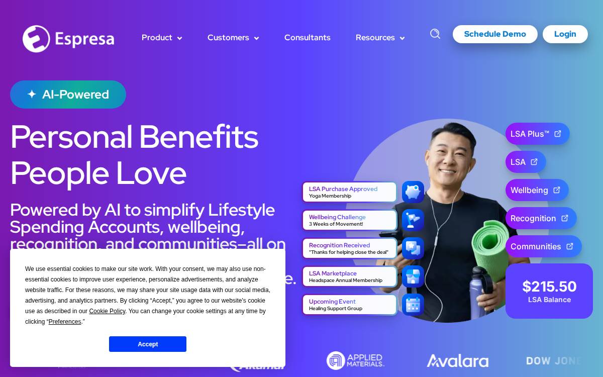 Espresa website preview