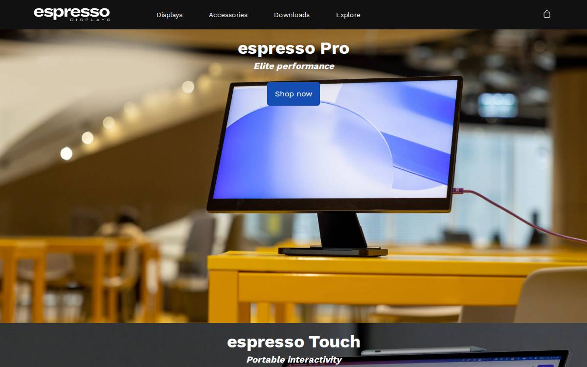 Espresso Displays website preview