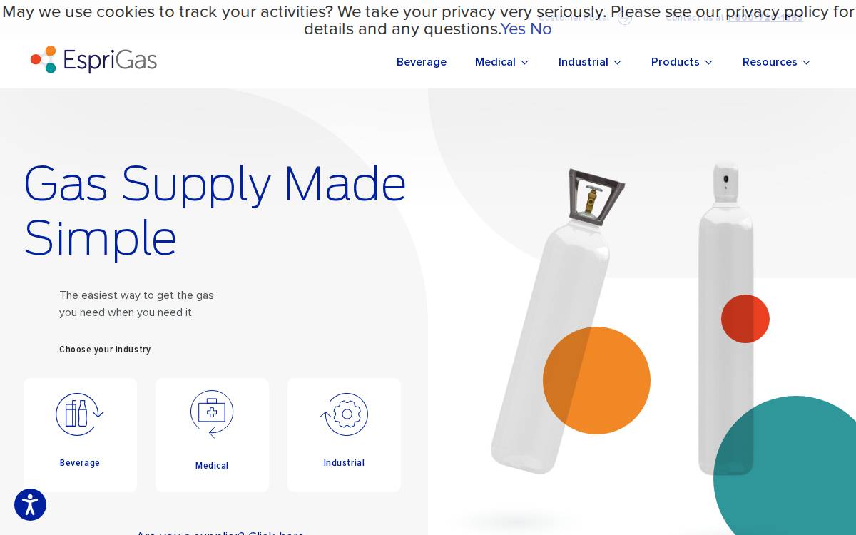 Espri Gas website preview