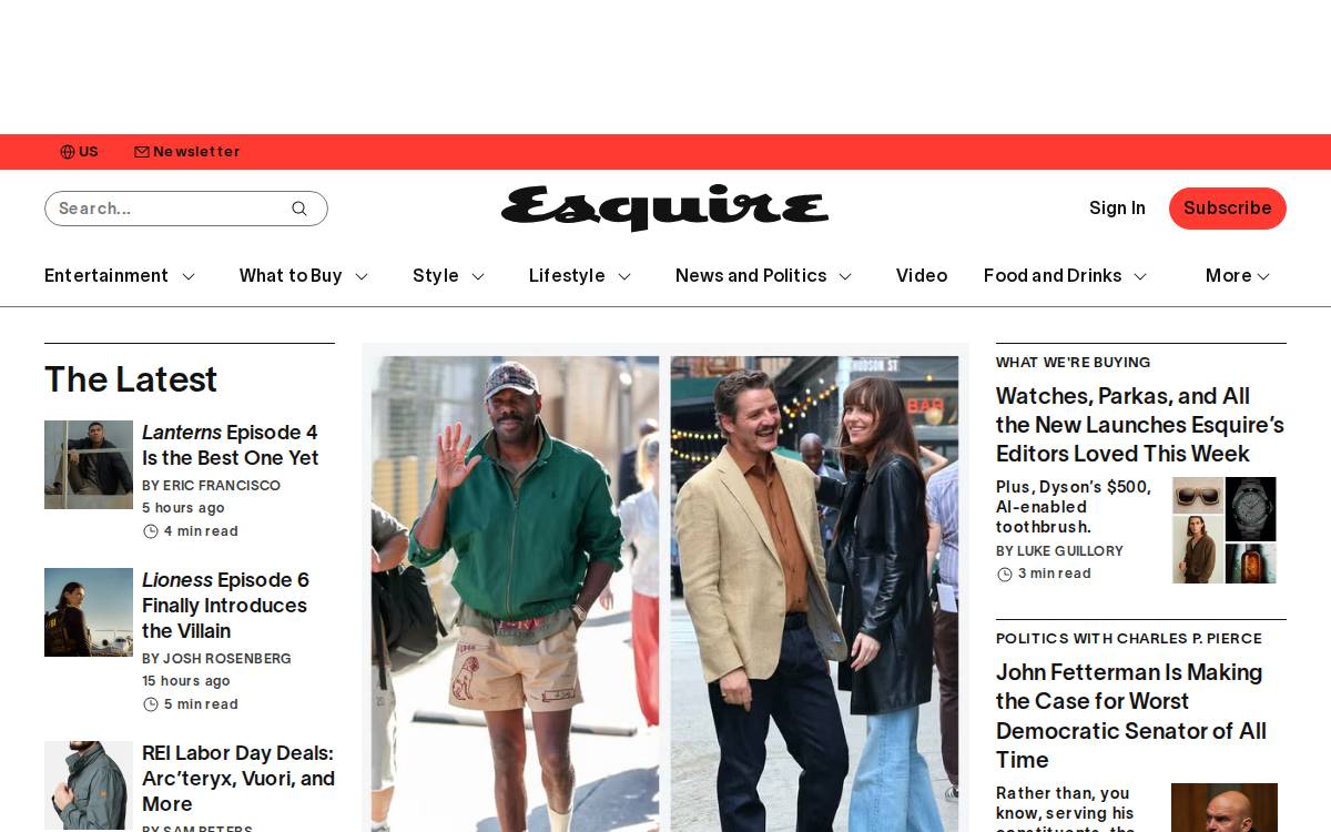 Esquire website preview