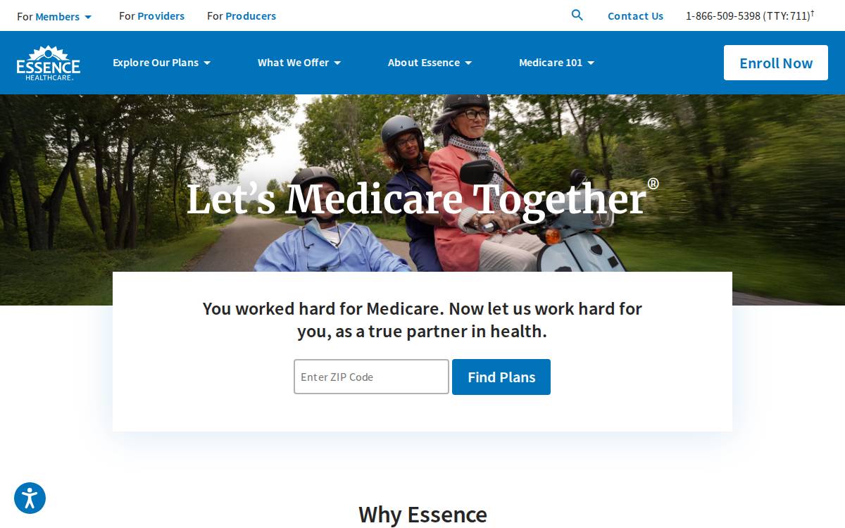 Essence Healthcare website preview