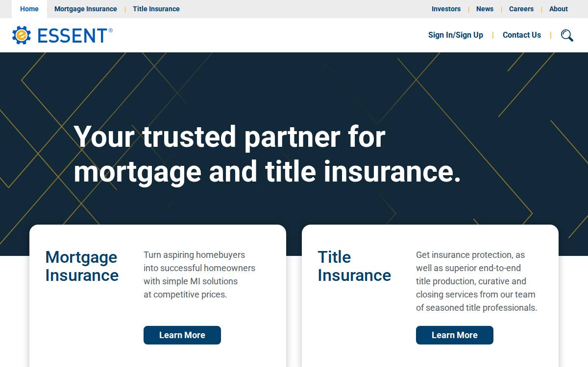 Essent Group Ltd. website preview