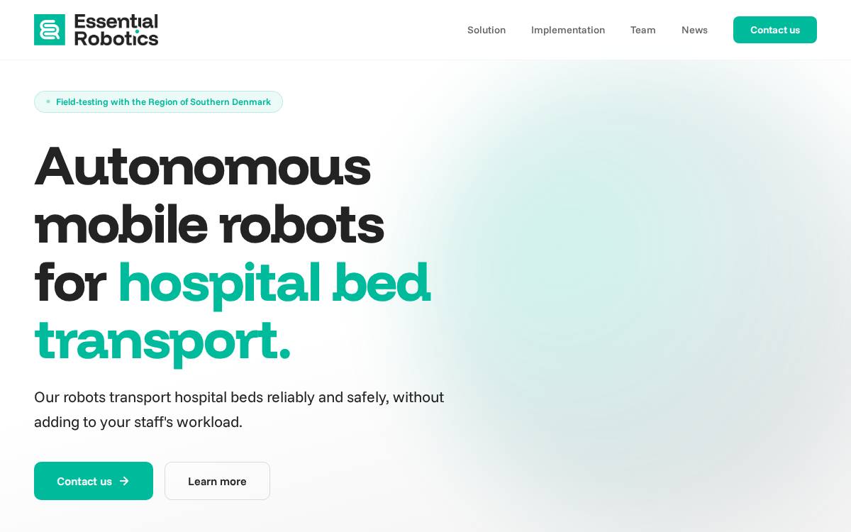 Essential Robotics website preview