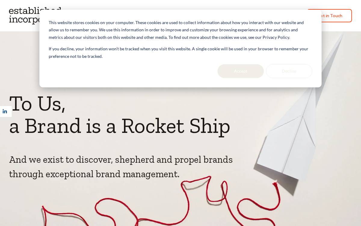 Established website preview