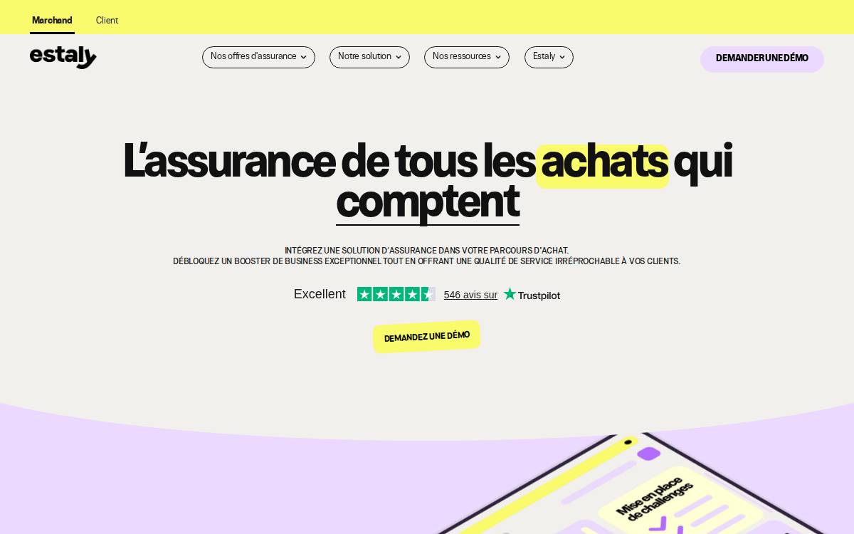 Estaly website preview