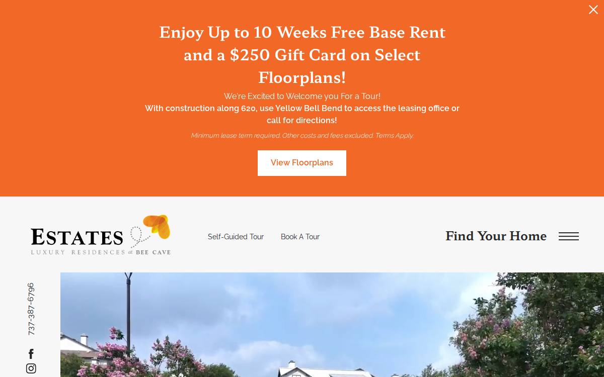 Estates at Bee Cave website preview