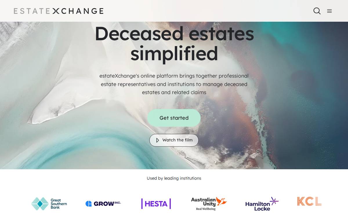 estateXchange website preview