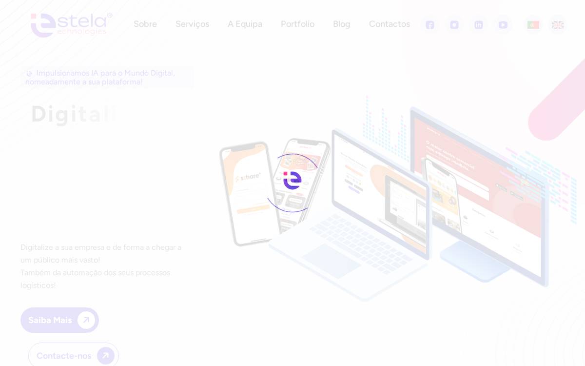 Estela Technologies website preview