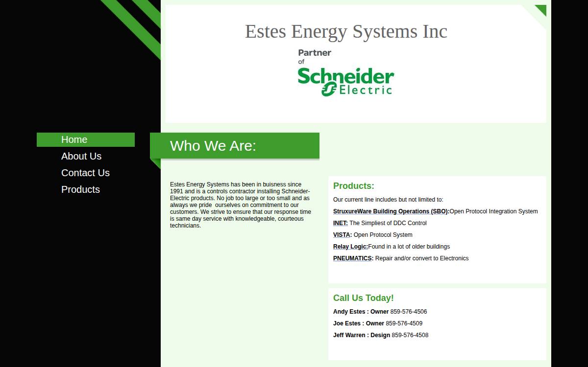 Estes Energy website preview