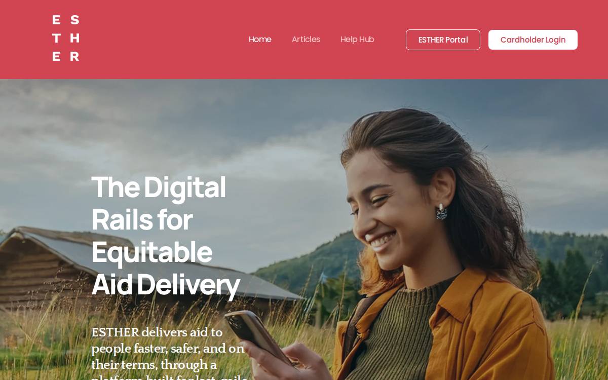 Esther website preview