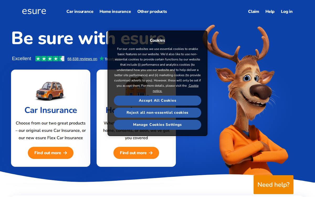 esure website preview