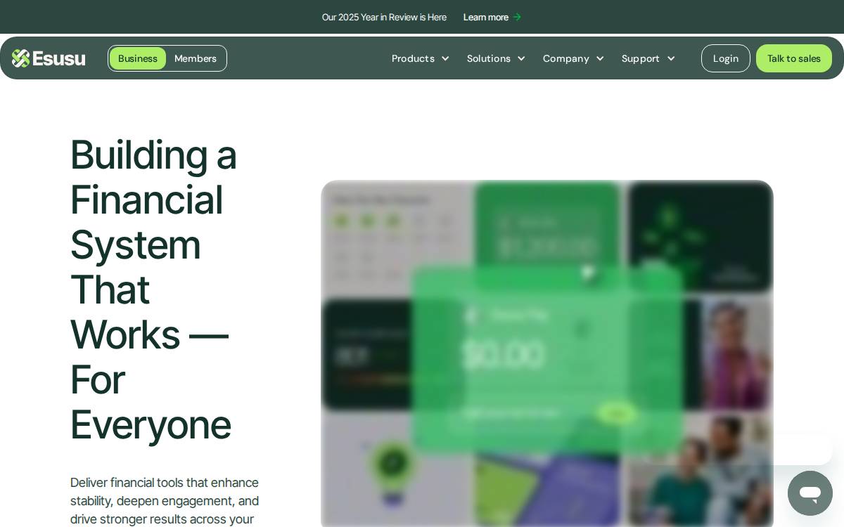 Esusu website preview