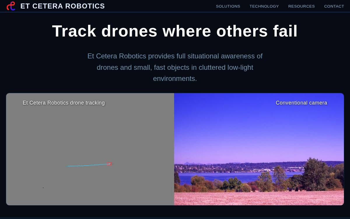 Et Cetera Robotics website preview