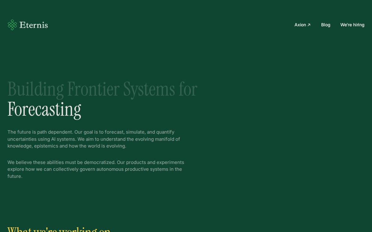 Eternis website preview