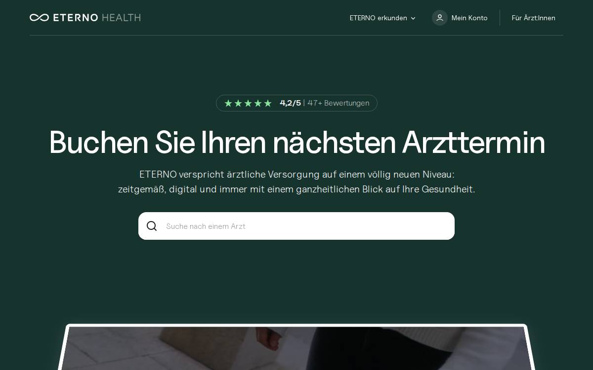 Eterno website preview