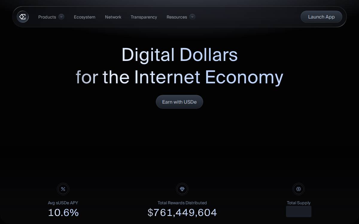 Ethena Labs website preview
