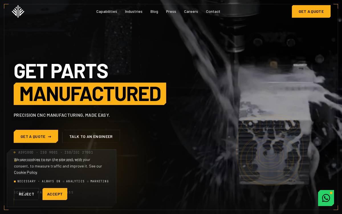 Ethereal Machines website preview