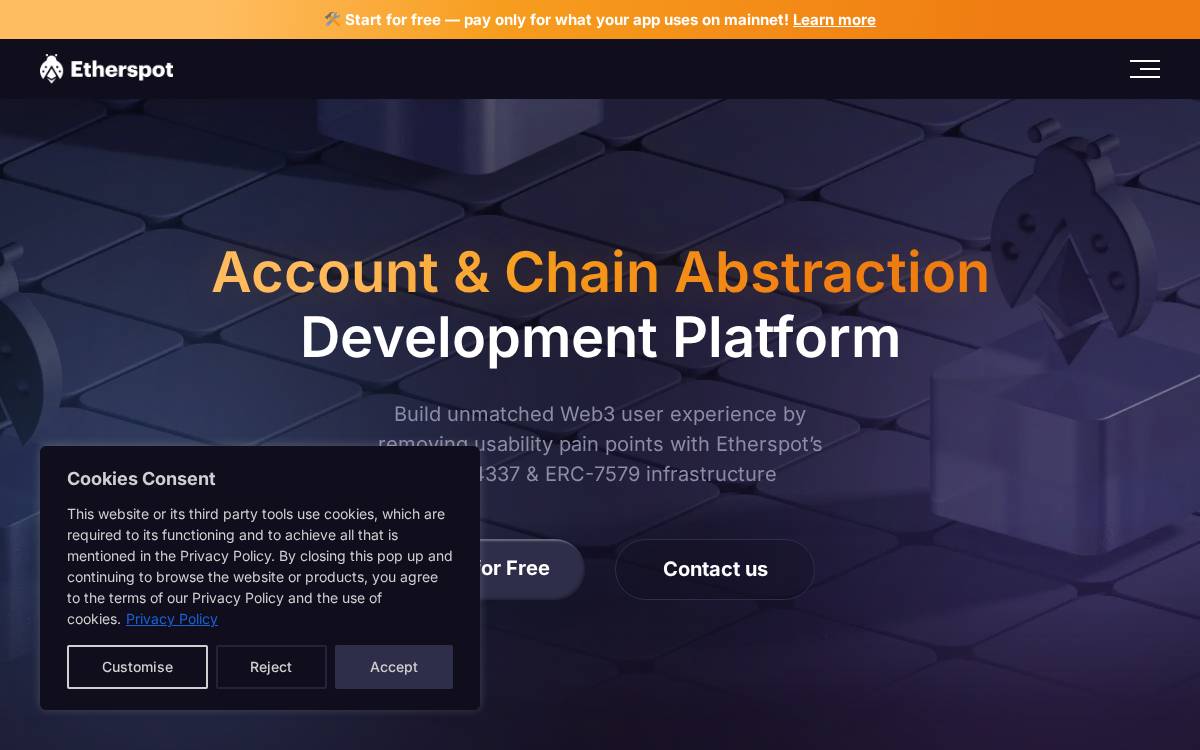 Etherspot website preview