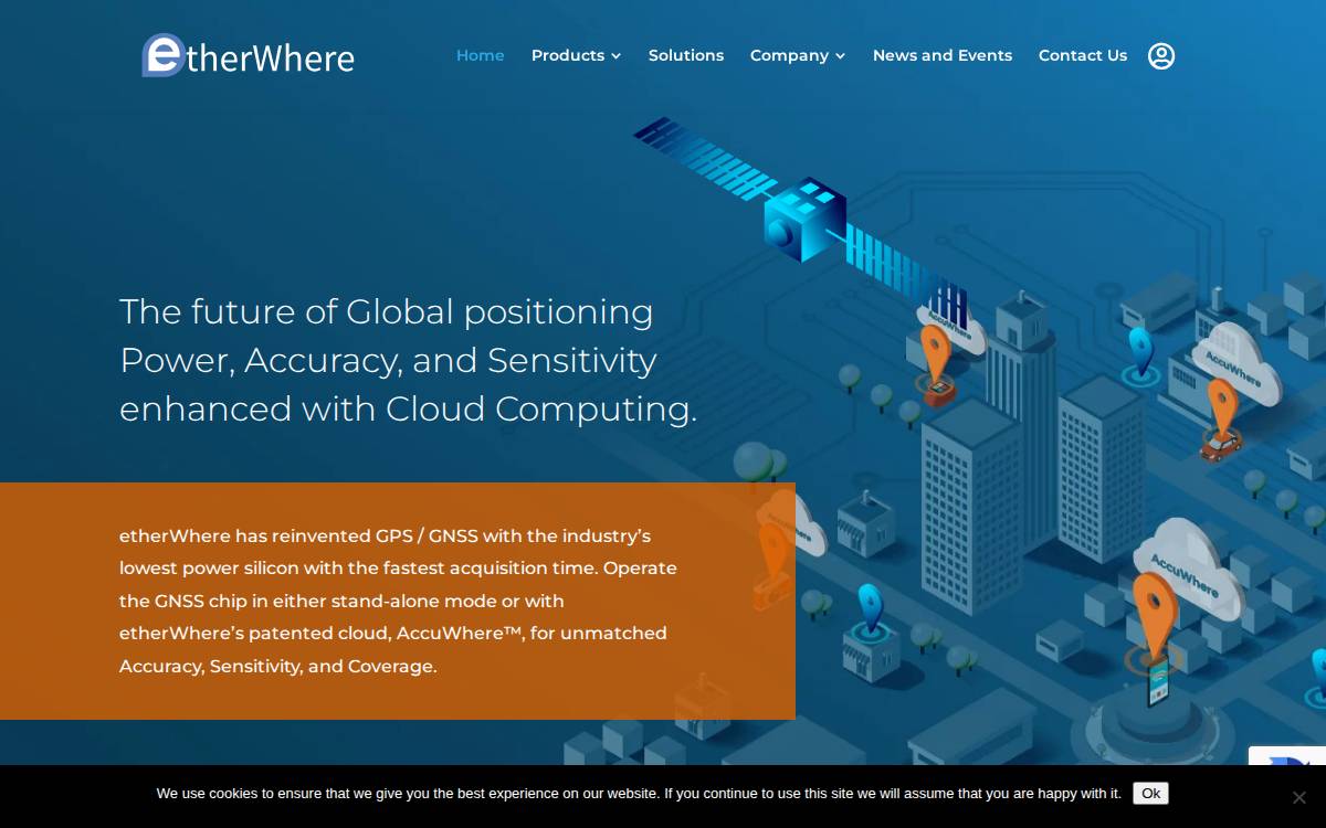 EtherWhere website preview