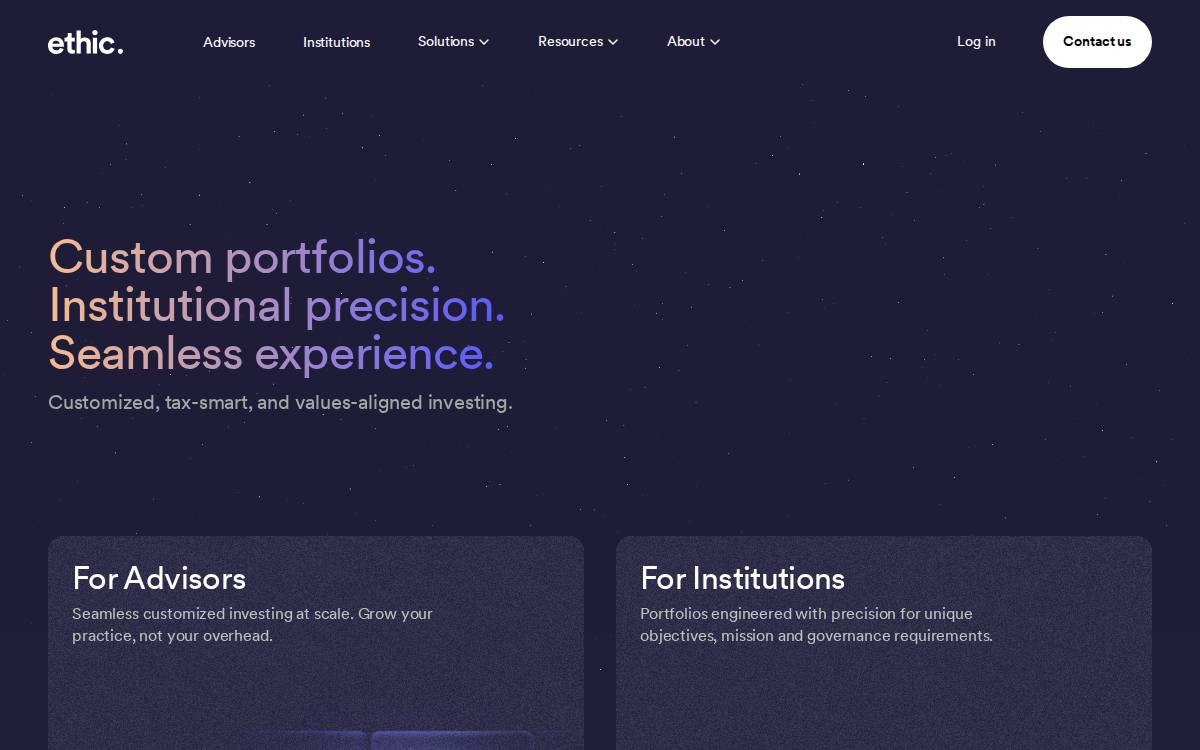 ethic website preview