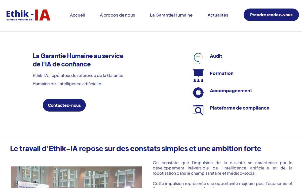 Ethik Ia website preview