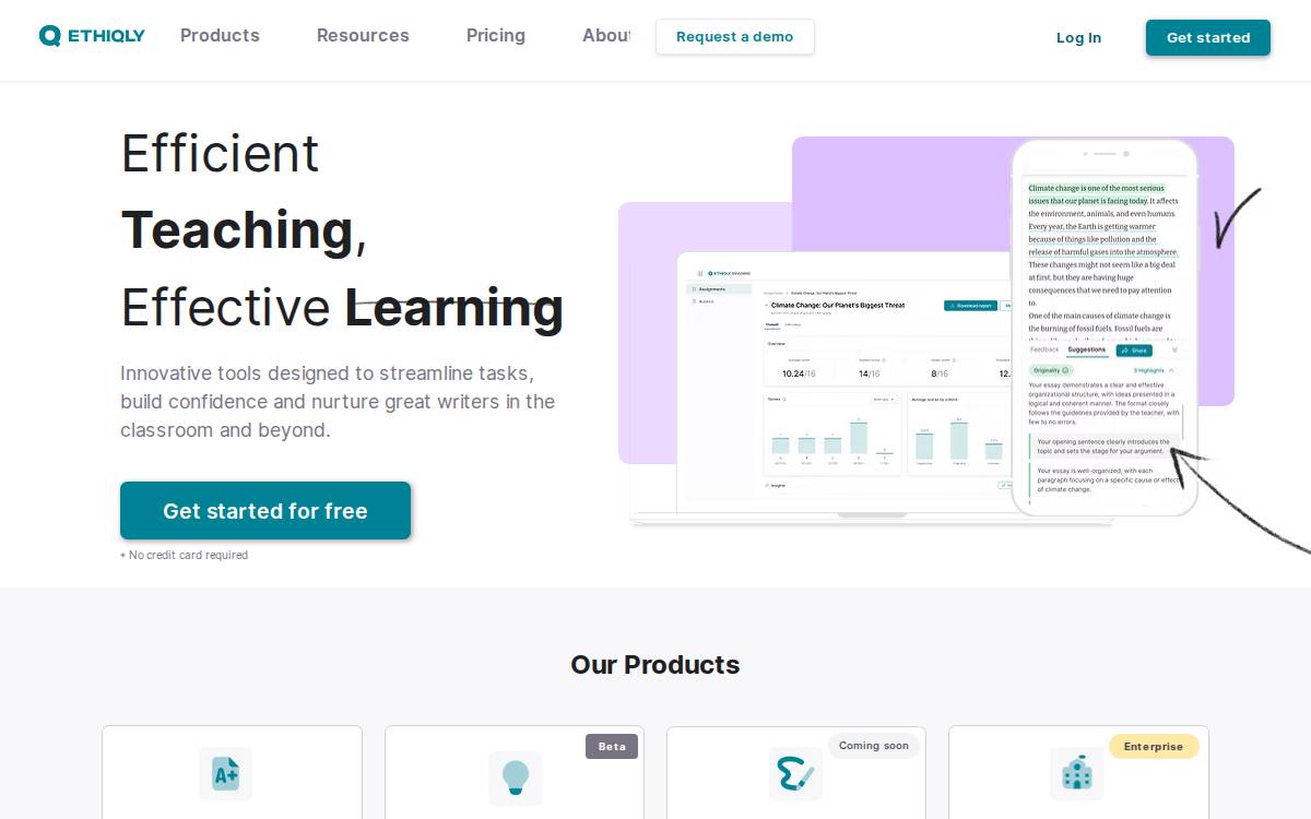 Ethiqly website preview