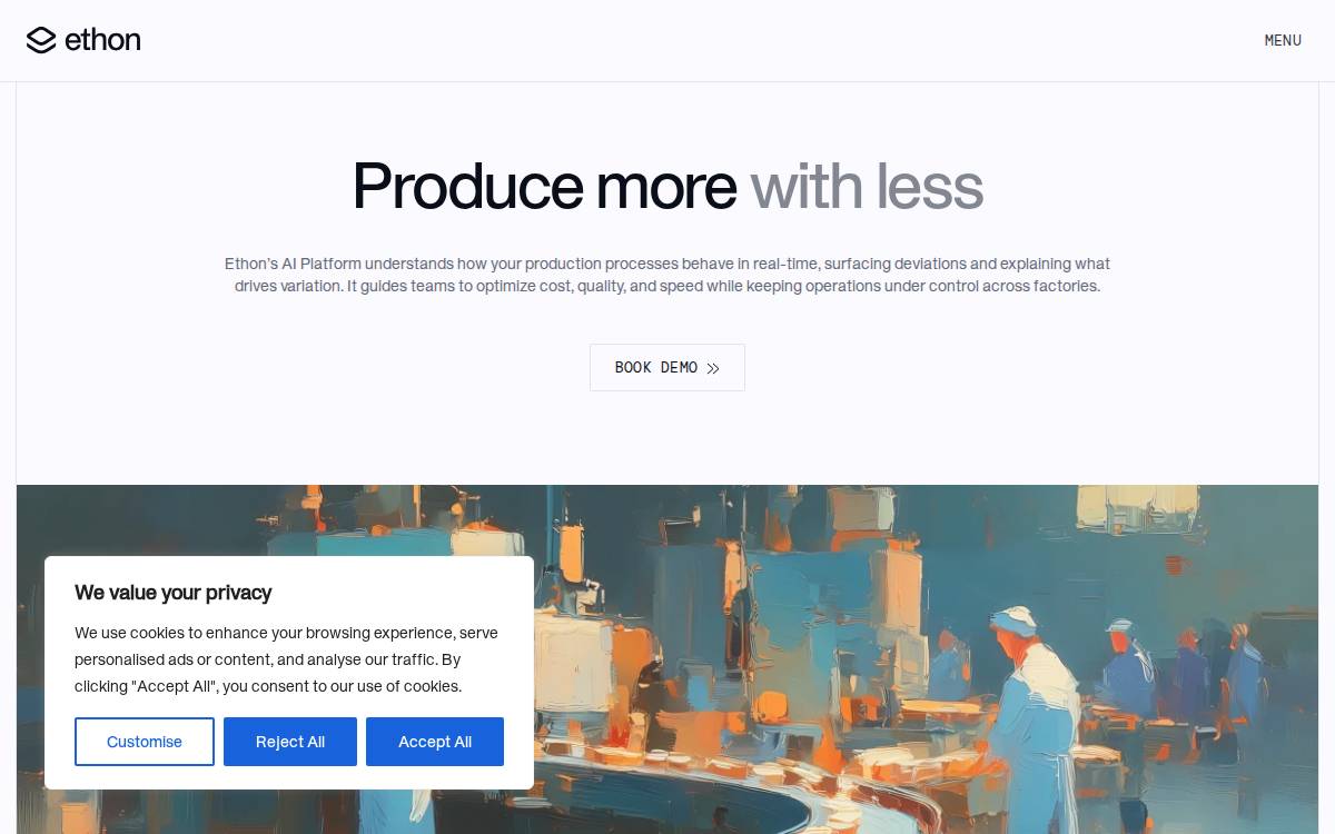 EthonAI website preview