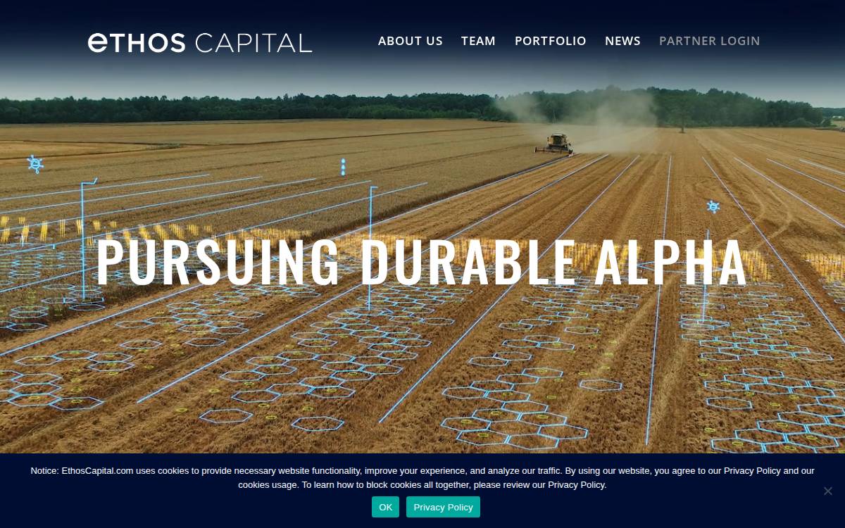 Ethos Capital website preview