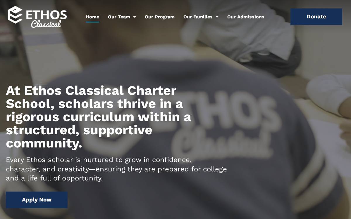Ethosclassical website preview
