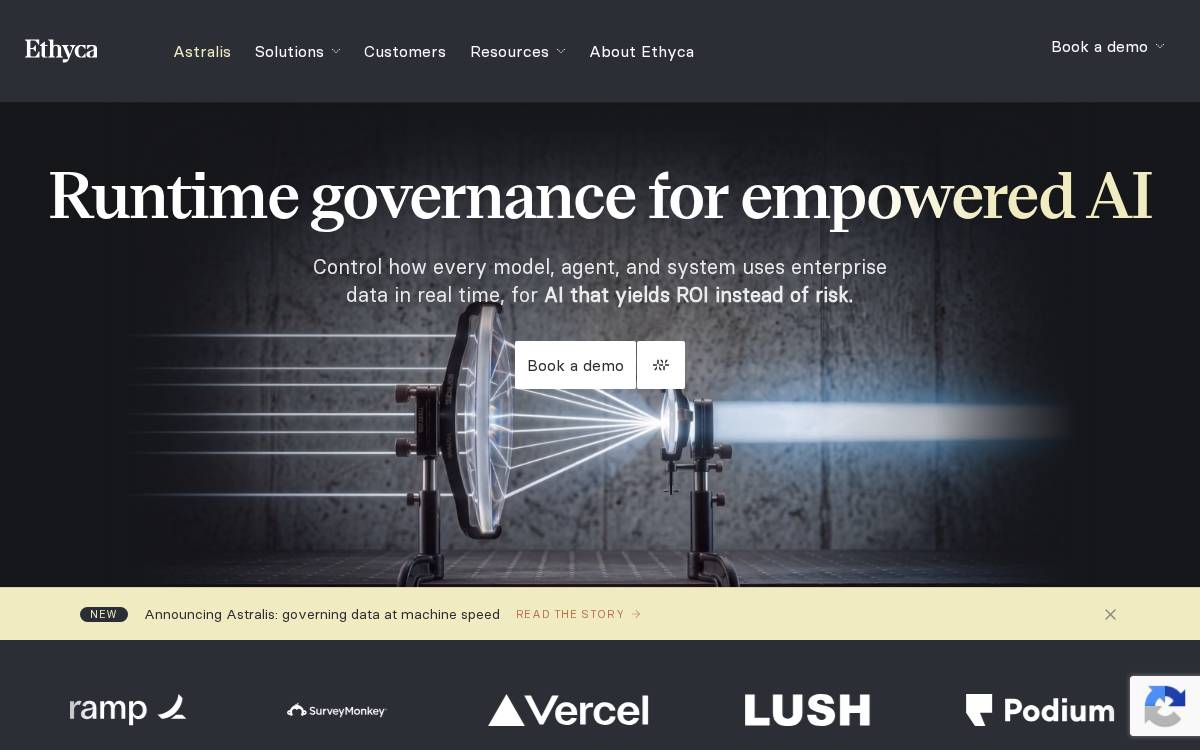 Ethyca website preview