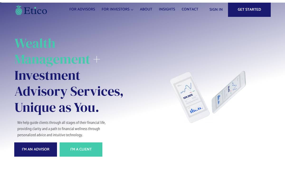 Etico website preview