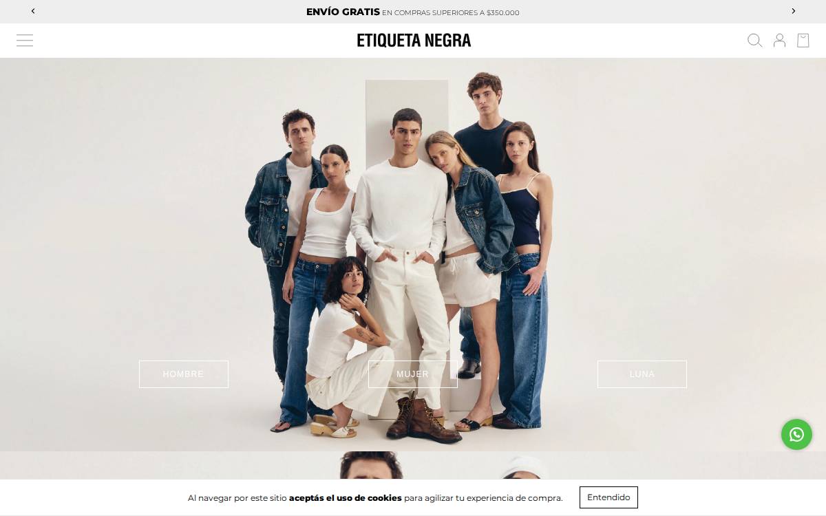 Etiqueta Negra website preview