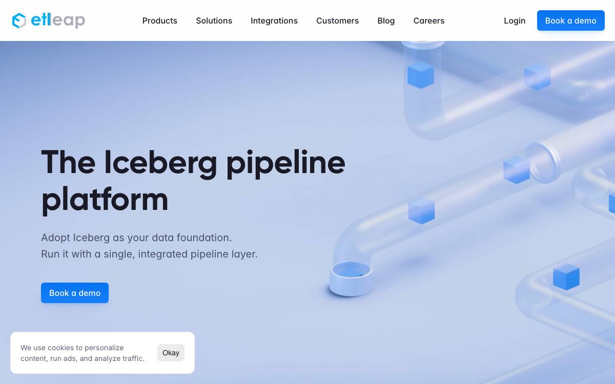Etleap website preview