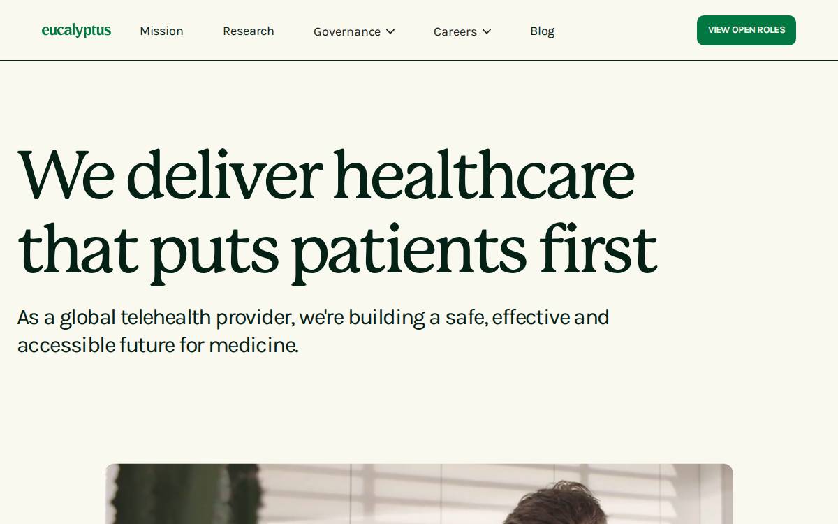 Eucalyptus website preview