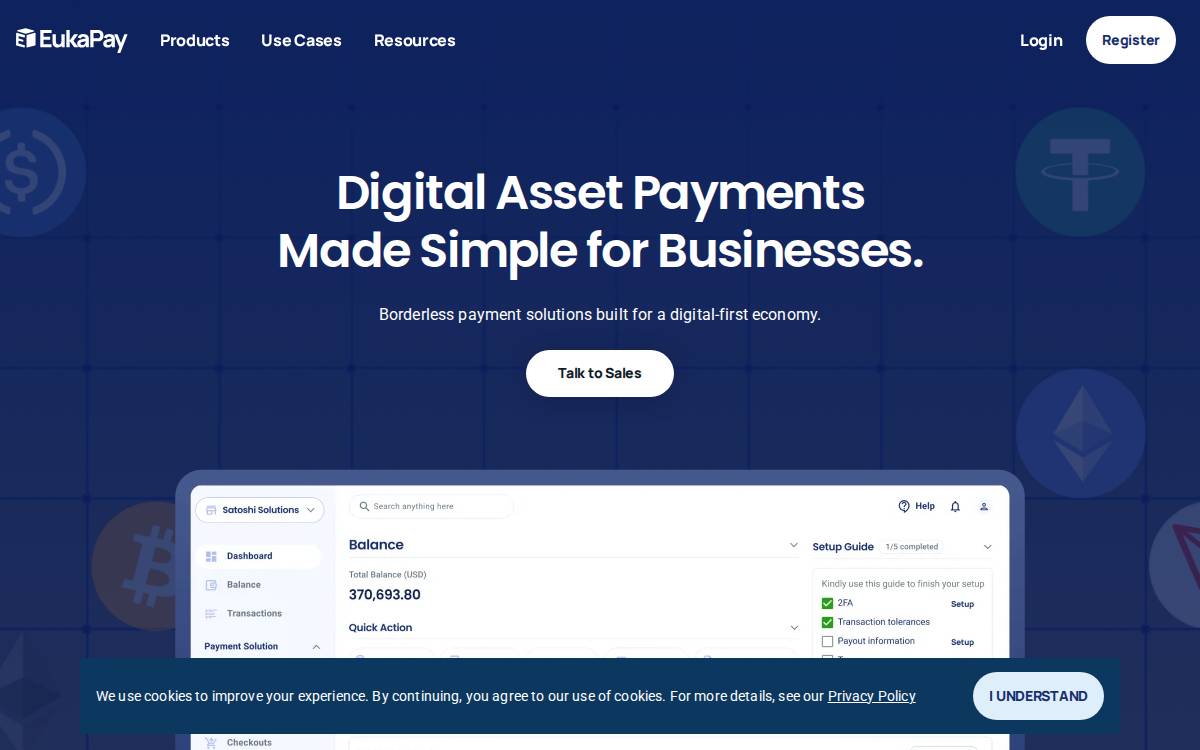 EukaPay website preview