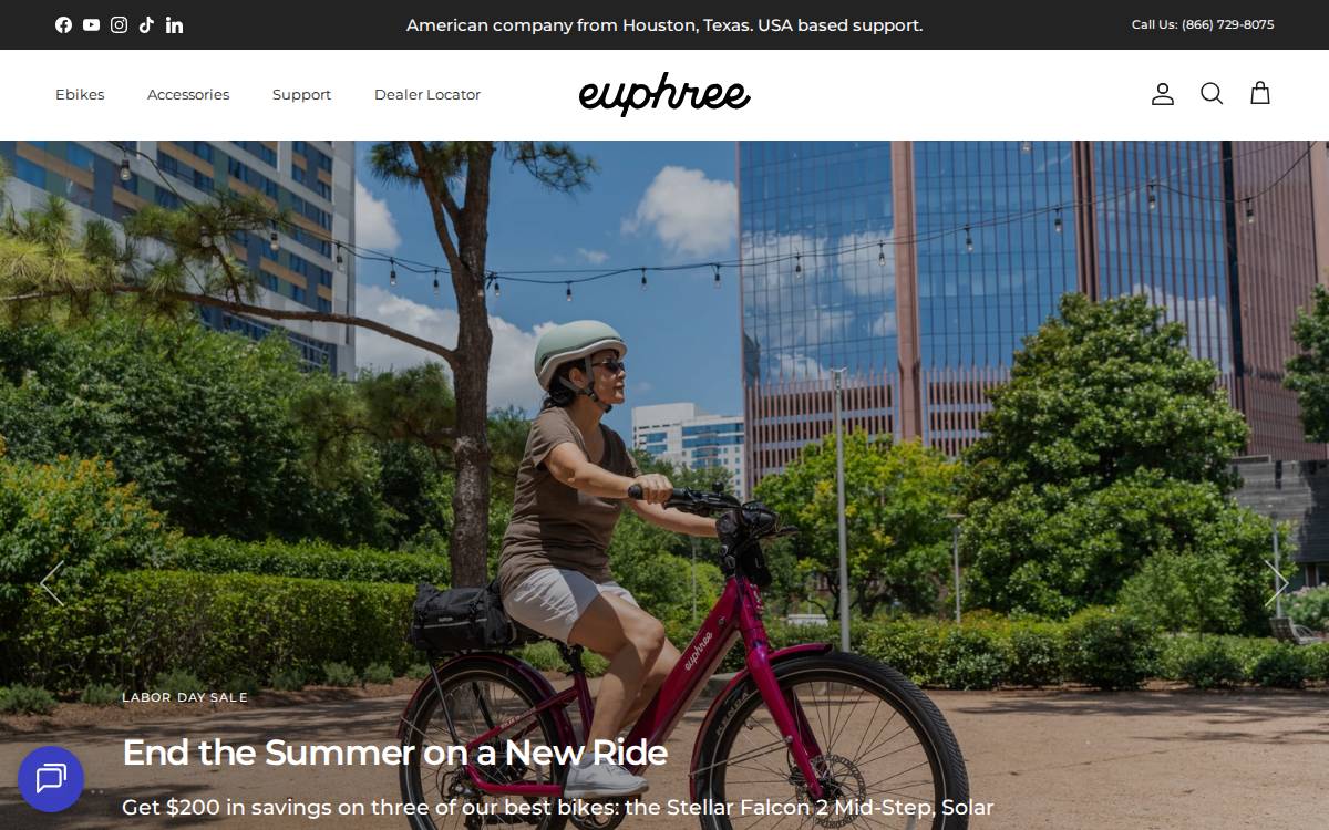 Euphree website preview