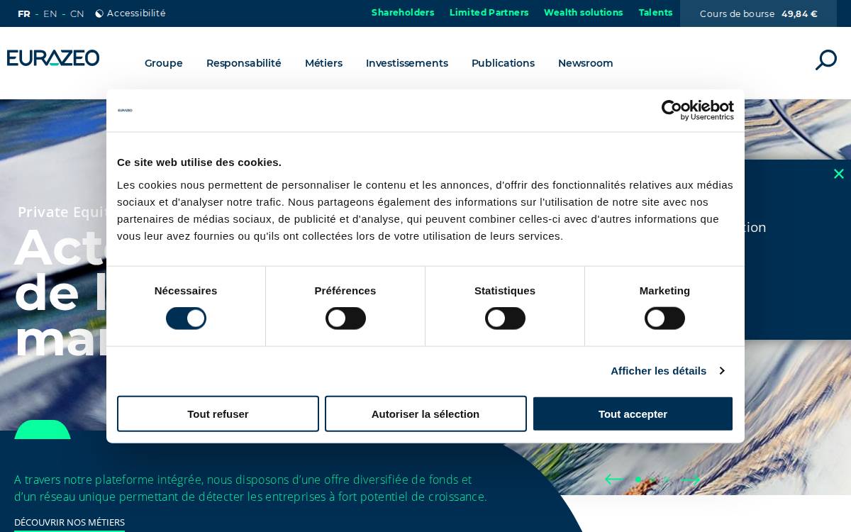 Eurazeo website preview
