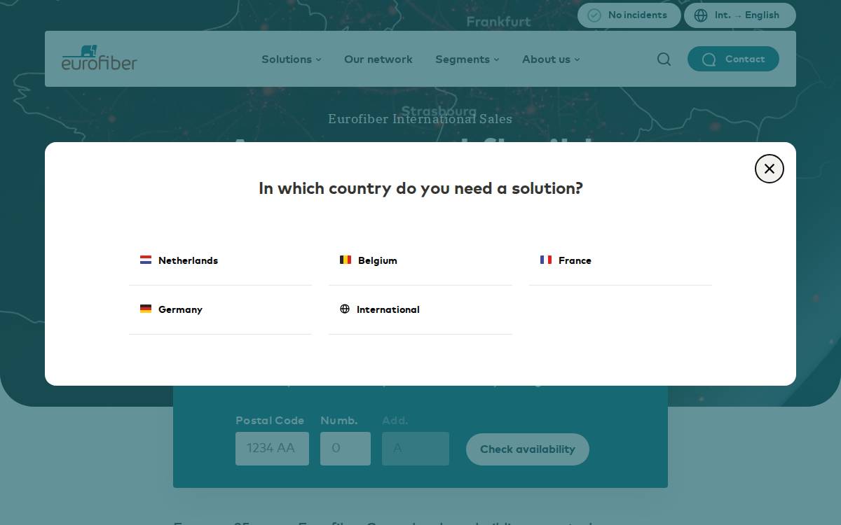 Eurofiber website preview