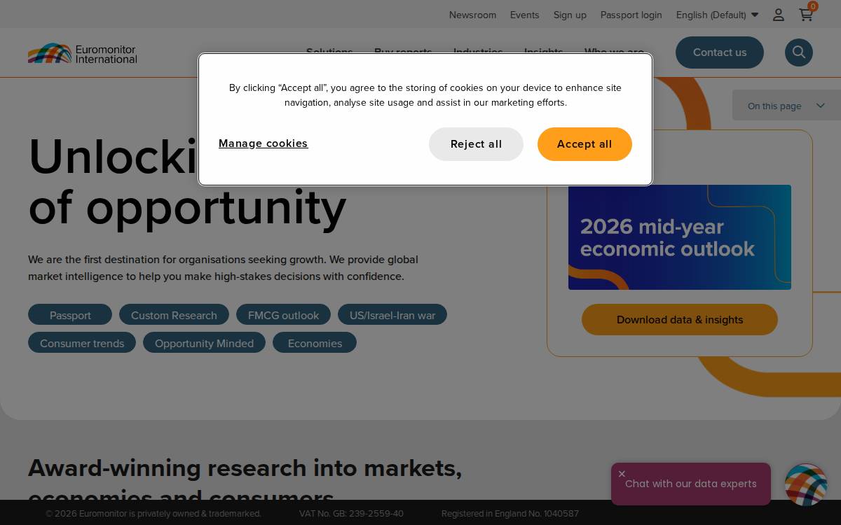 Euromonitor website preview