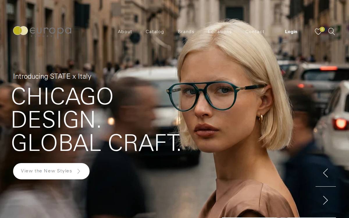 Europa Eyewear website preview