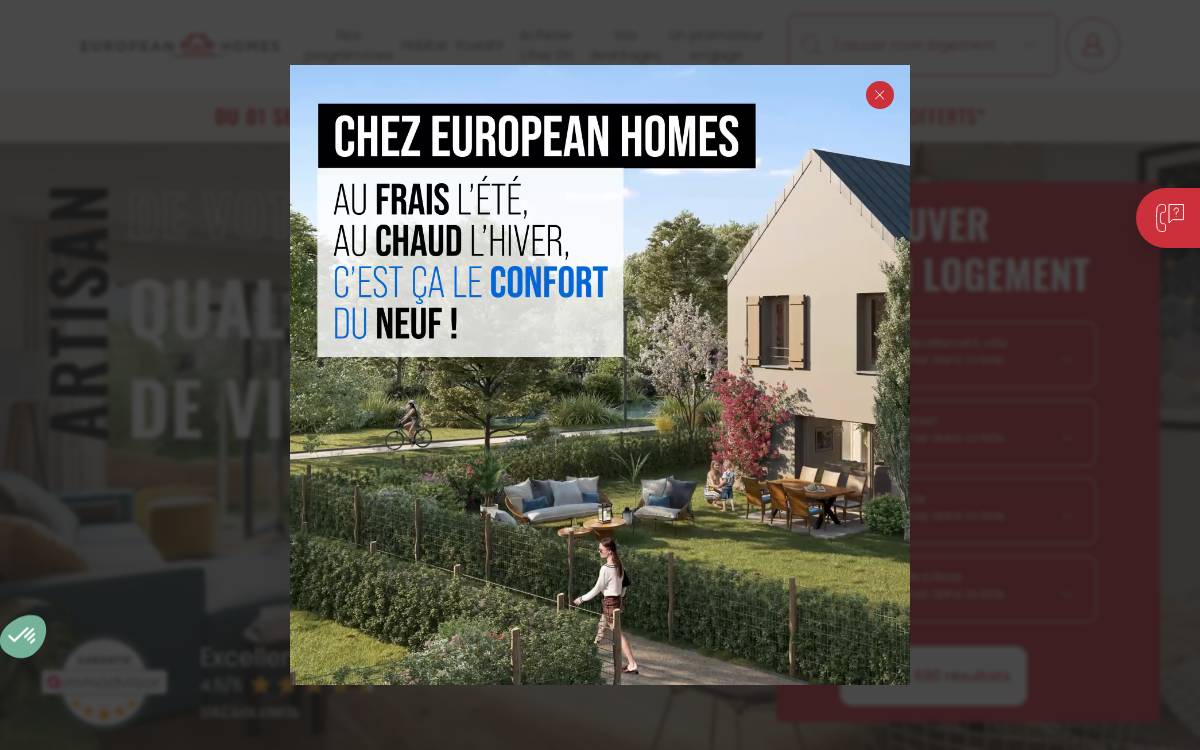 European Homes website preview
