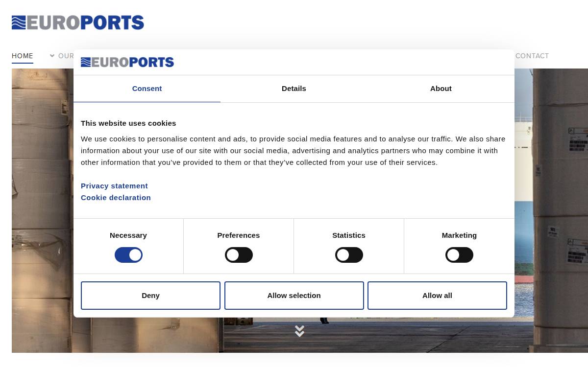 Euroports website preview
