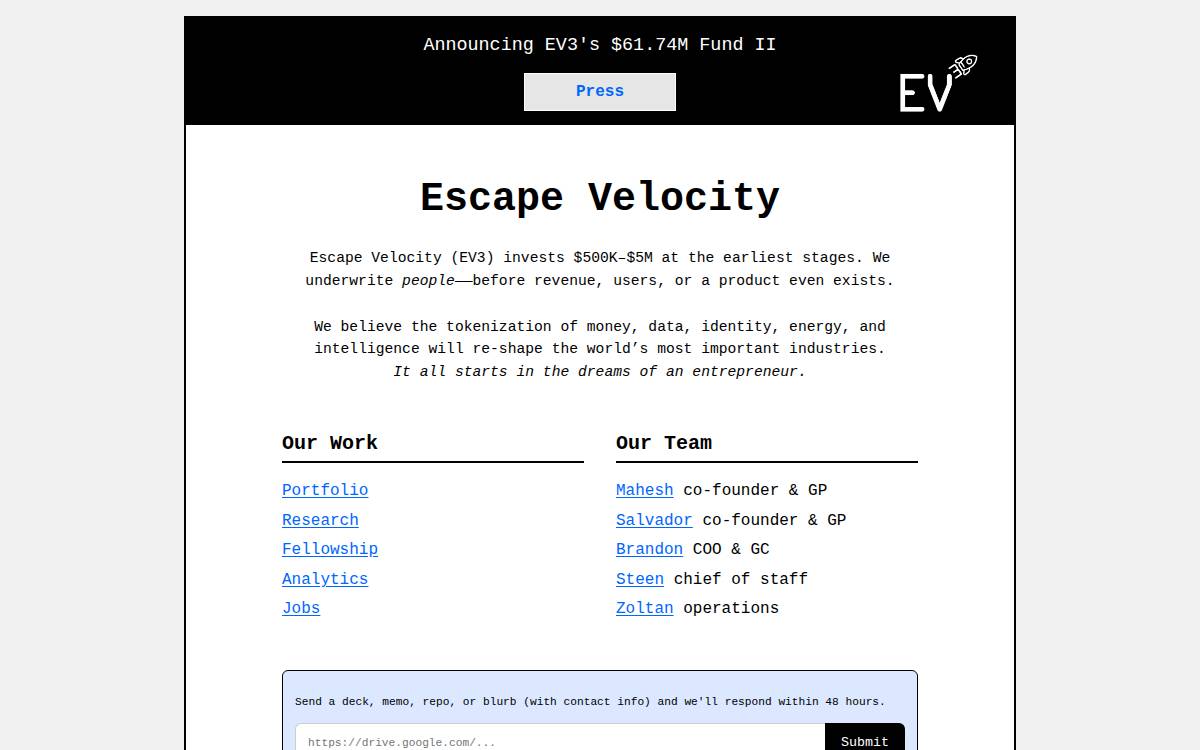 Ev3 website preview
